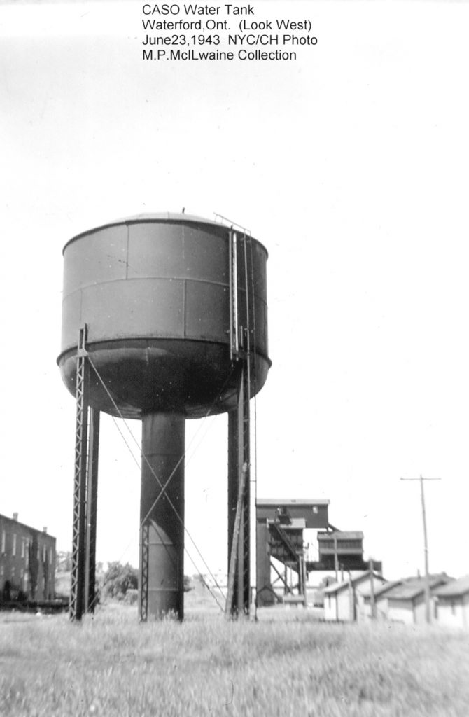 CASO Water tank, Waterford Ontario, looking West, June 23, 1943